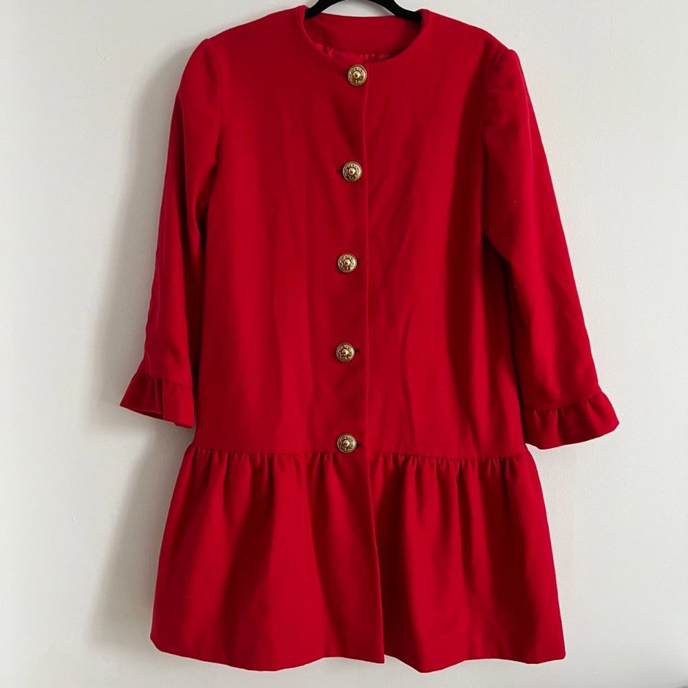 Cute red coat dress ❤️ with 3/4 sleeves